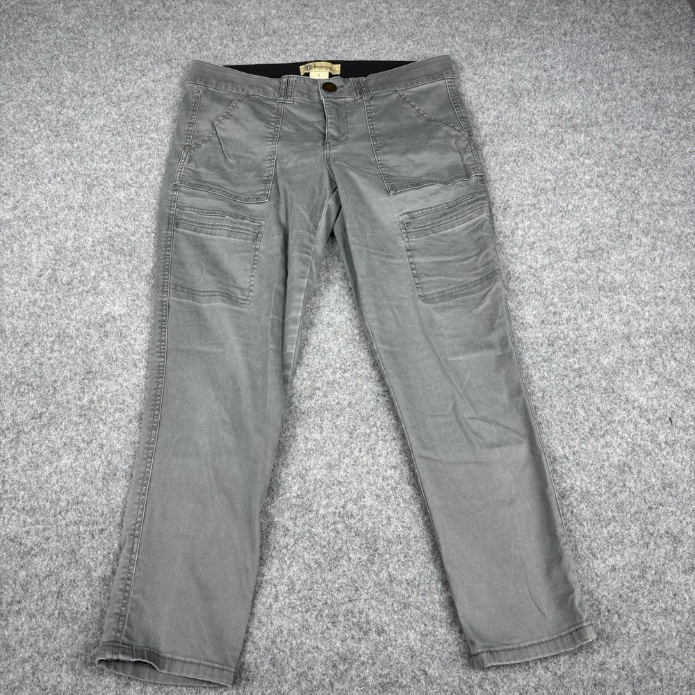 Democracy Ab Technology Cargo Pants Women's 8‎ Gray Utility Casual Stretch EUC